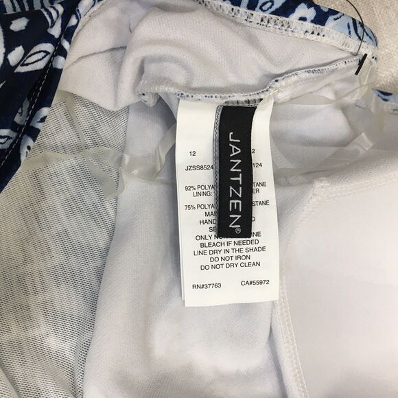 Jantzen One Piece Swimsuit Women 12 Tribal Print Halter Neck Beach Bathing Suit - Picture 10 of 16